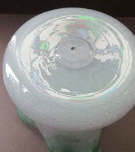 1950s Scottish Art Glass Vase by Vasart Green
