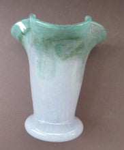 Load image into Gallery viewer, 1950s Scottish Art Glass Vase by Vasart Green
