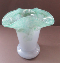 Load image into Gallery viewer, 1950s Scottish Art Glass Vase by Vasart Green
