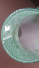 Load image into Gallery viewer, 1950s Scottish Art Glass Vase by Vasart Green
