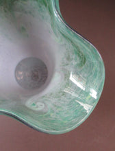 Load image into Gallery viewer, 1950s Scottish Art Glass Vase by Vasart Green
