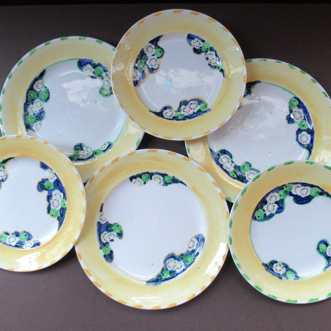 1920s BOUGH POTTERY Side Plates Elizabeth Amour Scottish