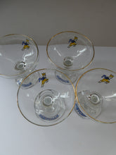 Load image into Gallery viewer, Four 1970s Babycham Coupe Shape Cocktail Glasses
