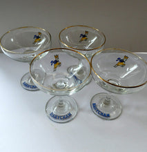 Load image into Gallery viewer, Four 1970s Babycham Coupe Shape Cocktail Glasses
