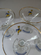 Load image into Gallery viewer, Four 1970s Babycham Coupe Shape Cocktail Glasses
