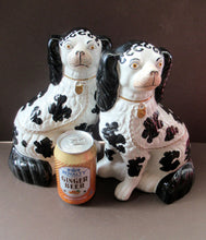 Load image into Gallery viewer, Victorian Antique Pair of Disraeli Dogs. Chimney Spaniels Wall Dugs
