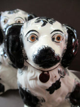 Load image into Gallery viewer, Pair of Antique Staffordshire Wall Dugs Staffordshire Dogs 1880s
