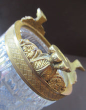 Load image into Gallery viewer, FRENCH (probably Baccarat) Cut Crystal Ice Pail with Gilt Bronze / Ormolu Mounts and Lion Paws Feet. 5 1/4 inches
