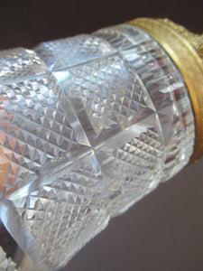 French Ice Pail Bucket Crystal Glass with Gilt Metal Mounts Lion Feet