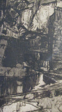 Load image into Gallery viewer, 1906 Pencil Signed Frank Brangwyn Etching The Barge Bruges

