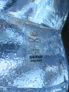 1960s Lars Hellsten Viking Sculpture Skruf Glass Sweden