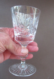 1980s  Edinurgh Crystal Wine Glasses. Star of Edinburgh Three at 6 inches
