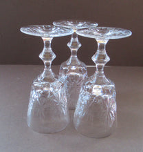 Load image into Gallery viewer, 1980s  Edinurgh Crystal Wine Glasses. Star of Edinburgh Three at 6 inches
