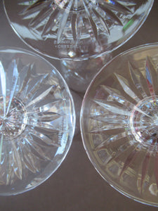 1980s  Edinurgh Crystal Wine Glasses. Star of Edinburgh Three at 6 inches