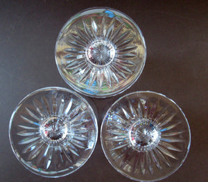 1980s  Edinurgh Crystal Wine Glasses. Star of Edinburgh Three at 6 inches