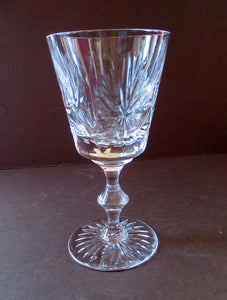 1980s  Edinurgh Crystal Wine Glasses. Star of Edinburgh Three at 6 inches