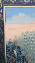 Load image into Gallery viewer, Mughal Style Indian Watercolour Painting on Paper. Romantic Couple Walking in a Garden
