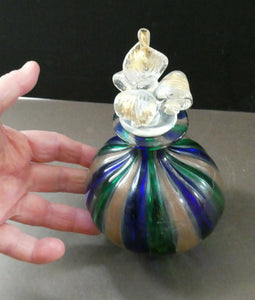 Vintage Murano Glass Perfume Bottle with Fancy Stopper