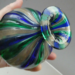 Vintage Murano Glass Perfume Bottle with Fancy Stopper