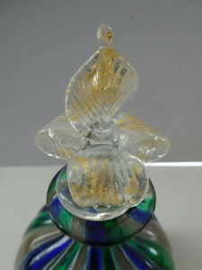 Vintage Murano Glass Perfume Bottle with Fancy Stopper