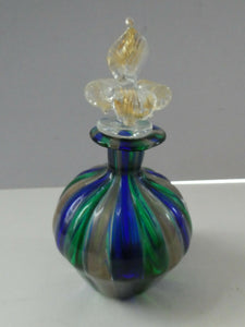 Vintage Murano Glass Perfume Bottle with Fancy Stopper