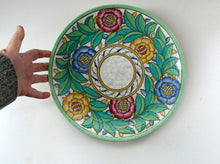 Load image into Gallery viewer, 1930s Art Deco Crown Ducal Charlotte Rhead Persian Rose Wall Plate
