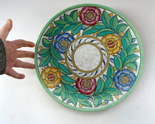 Load image into Gallery viewer, 1930s Art Deco Crown Ducal Charlotte Rhead Persian Rose Wall Plate
