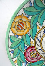 Load image into Gallery viewer, 1930s Art DEco Crown Ducal Charlotte Rhead Persian Rose Wall Plate
