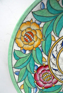 1930s Art DEco Crown Ducal Charlotte Rhead Persian Rose Wall Plate