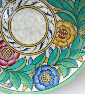 1930s Art DEco Crown Ducal Charlotte Rhead Persian Rose Wall Plate