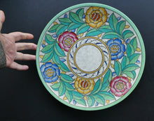 Load image into Gallery viewer, 1930s Art Deco Crown Ducal Charlotte Rhead Persian Rose Wall Plate
