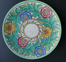 Load image into Gallery viewer, 1930s Art DEco Crown Ducal Charlotte Rhead Persian Rose Wall Plate
