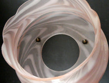 Load image into Gallery viewer, 1930s Art Deco Sugar Pink Swirls Geometric Glass Lamp Shade

