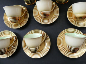 1930s Carlton Ware (Wiltshaw and Robinson) PARISIENNE coffee set 