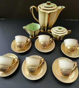 1930s Carlton Ware (Wiltshaw and Robinson) PARISIENNE coffee set 