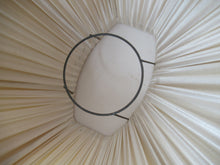 Load image into Gallery viewer, Vintage Pleated Silk Chiffon Lamp Shade with Gold Brocade and Tassels
