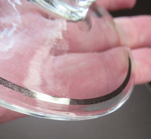 Load image into Gallery viewer, Rare 1930s Art Deco CZECH Glass Decanter Embellished with Large Silver Pointed Stars
