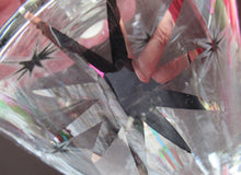Load image into Gallery viewer, Rare 1930s Art Deco CZECH Glass Decanter Embellished with Large Silver Pointed Stars
