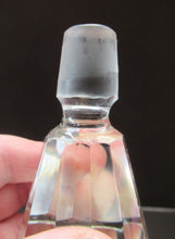 Load image into Gallery viewer, Rare 1930s Art Deco CZECH Glass Decanter Embellished with Large Silver Pointed Stars
