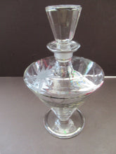 Load image into Gallery viewer, Rare 1930s Art Deco CZECH Glass Decanter Embellished with Large Silver Pointed Stars
