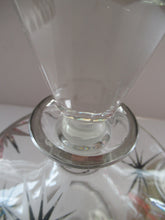 Load image into Gallery viewer, Rare 1930s Art Deco CZECH Glass Decanter Embellished with Large Silver Pointed Stars
