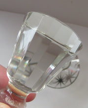 Load image into Gallery viewer, Rare 1930s Art Deco CZECH Glass Decanter Embellished with Large Silver Pointed Stars
