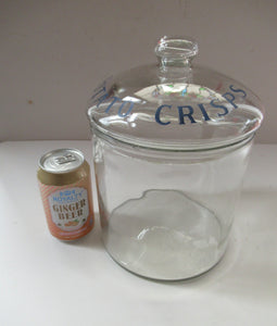 1920s Scottish Antique Potato Crisps Glass Storage Jar