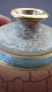 British Studio Pottery Miniature Bottle Vase by Tony Laverick 1990s