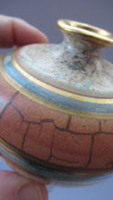 Load image into Gallery viewer, British Studio Pottery Miniature Bottle Vase by Tony Laverick 1990s
