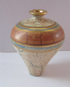 British Studio Pottery Miniature Bottle Vase by Tony Laverick 1990s