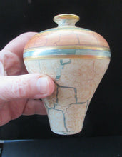 Load image into Gallery viewer, British Studio Pottery Miniature Bottle Vase by Tony Laverick 1990s
