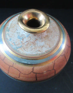 British Studio Pottery Miniature Bottle Vase by Tony Laverick 1990s