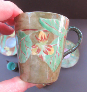 1880s Victorian Scottish Art Pottery. Scottish Lady Artist Haddington Signed Fermes