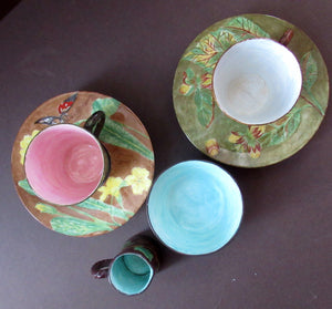 1880s Victorian Scottish Art Pottery. Scottish Lady Artist Haddington Signed Ferme